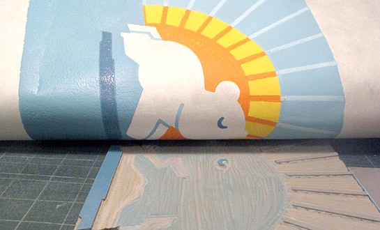 stephen-savage-polar-bear-morning-linocut