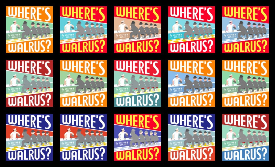 Where's Walrus cover color variations