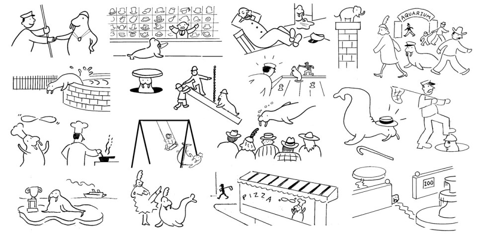 "Where's Walrus? grew out of hundreds and hundreds of doodles in sketchbooks done over a 3 year period."