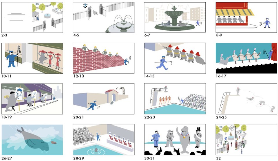 "The all-important color script." (For more on color scripts check out Stephen's interview last week.)