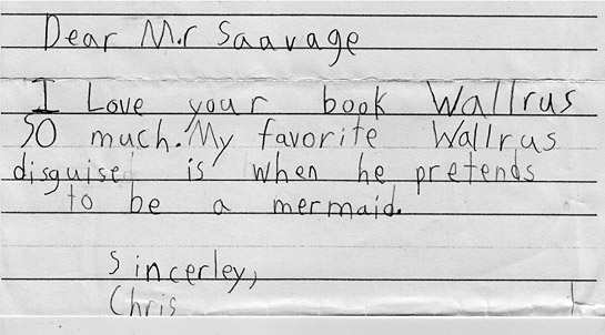 A letter from a fan.