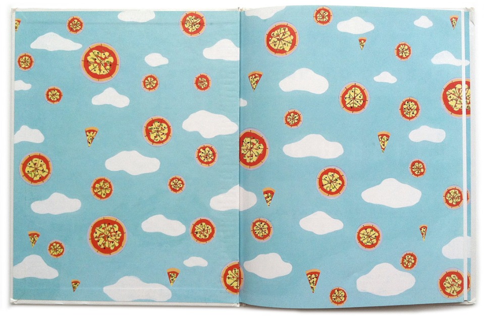 Endpapers for How Pizza Came to Queens by Dayal Kaur Khalsa