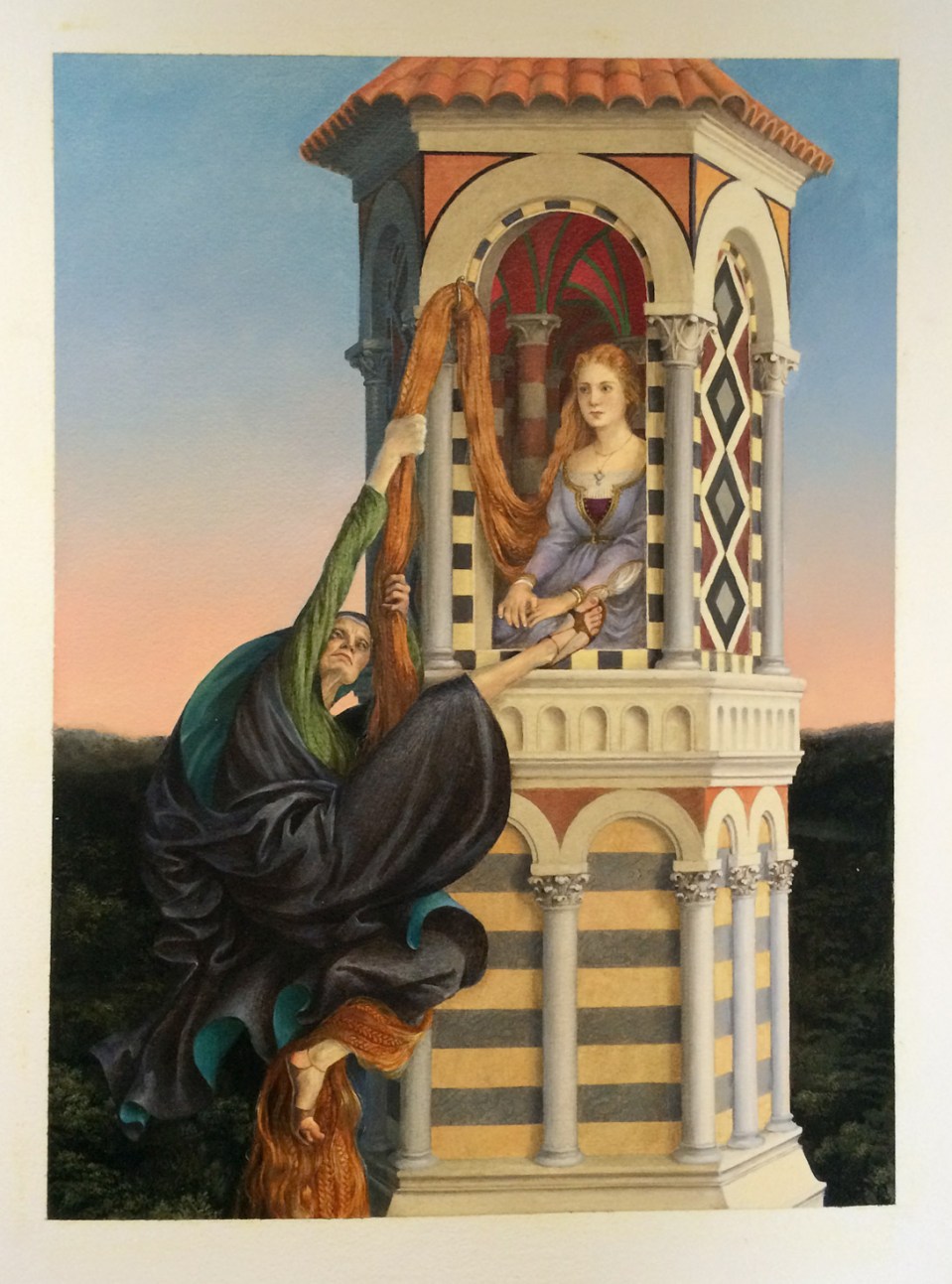 Painting from Rapunzel by Paul O. Zelinsky (click to enlarge)