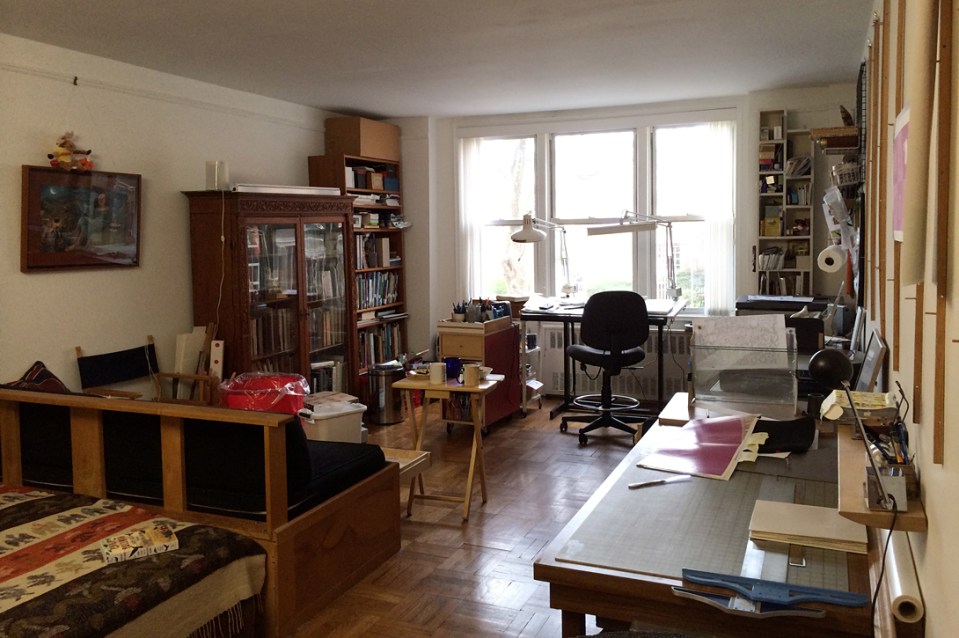 Paul's studio in Brooklyn (click to enlarge)