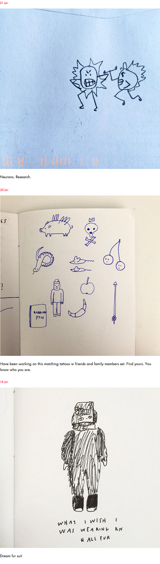 A few of Dasha's recent tumblr posts.