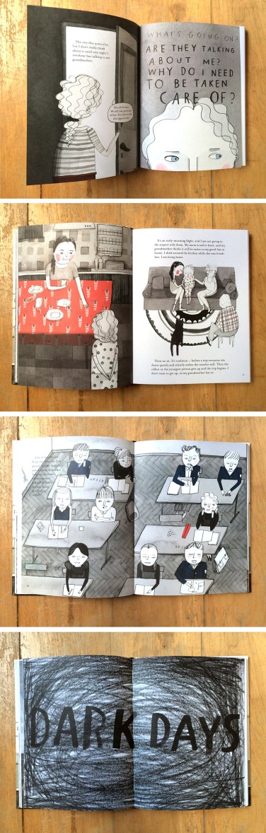 Some final spreads from A Year Without Mom by Dasha Tolstikova.